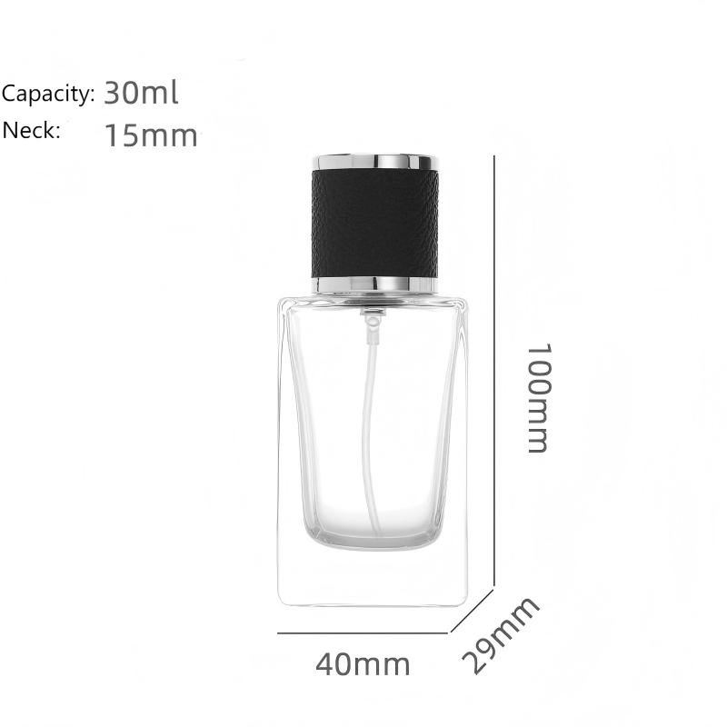 15-Thread 30ml Perfume Bottle  Leather-Accent Cap Glass Bottle  50ml Fine Mist Sprayer – Product Features (2)