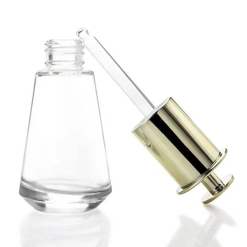Luxury Cone-Shaped 30ml Hair & Eye Serum Glass Bottle – Premium Cosmetic Packaging (1)