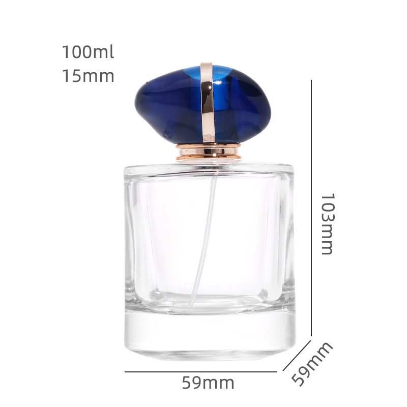 Premium Square Glass Perfume Spray Bottle – Elegant Refillable Atomizer (1)