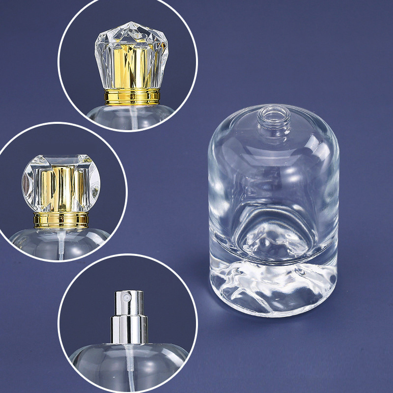 30ml  50ml  100ml Crystal Clear Thick-Base Perfume Bottle (15mm Fine Mist Sprayer)   (3)