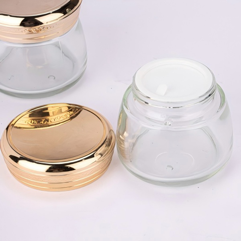 Luxury Cosmetic Face-Mask Jars – Elegant 100g Packaging with Gold Screw Cap (2)