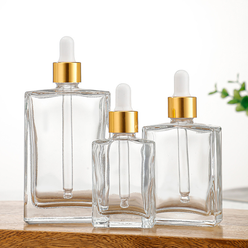 3050100ml Flat-Sided Glass Essential Oil Bottles – Elegant Storage for Your Precious Oils (2)