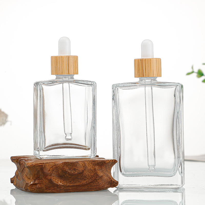 3050100ml Flat-Sided Glass Essential Oil Bottles – Elegant Storage for Your Precious Oils (1)