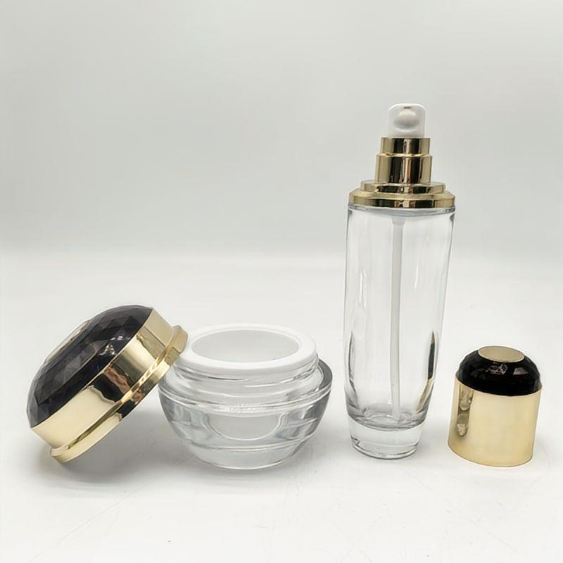 Wholesale Luxury Empty 40ml Cylinder Skincare Bottle Jar Set – Elegant Packaging for Premium Cosmetics (2)